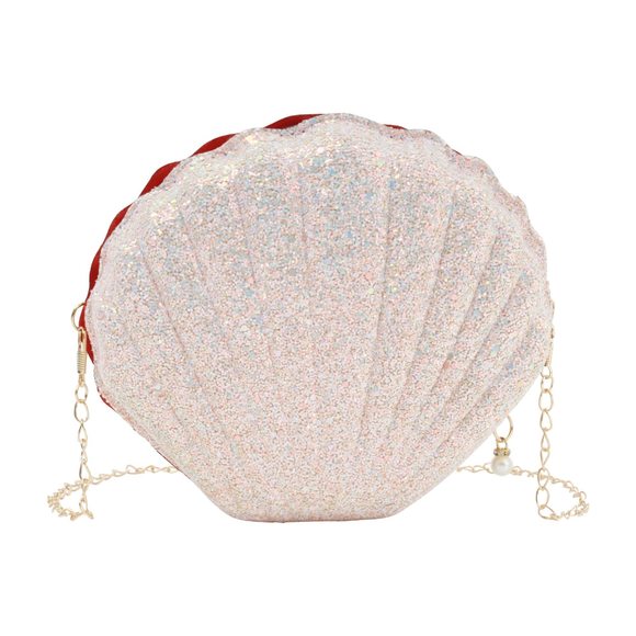 Van Caro Sequins Shell Evening Purse Pearl Clutch Handbag Cross-Body :o) - Picture 1 of 7
